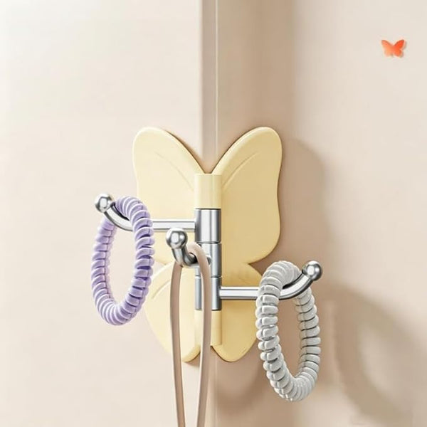 270° Rotating Butterfly Wall Hooks Self Adhesive(Pack of 4)